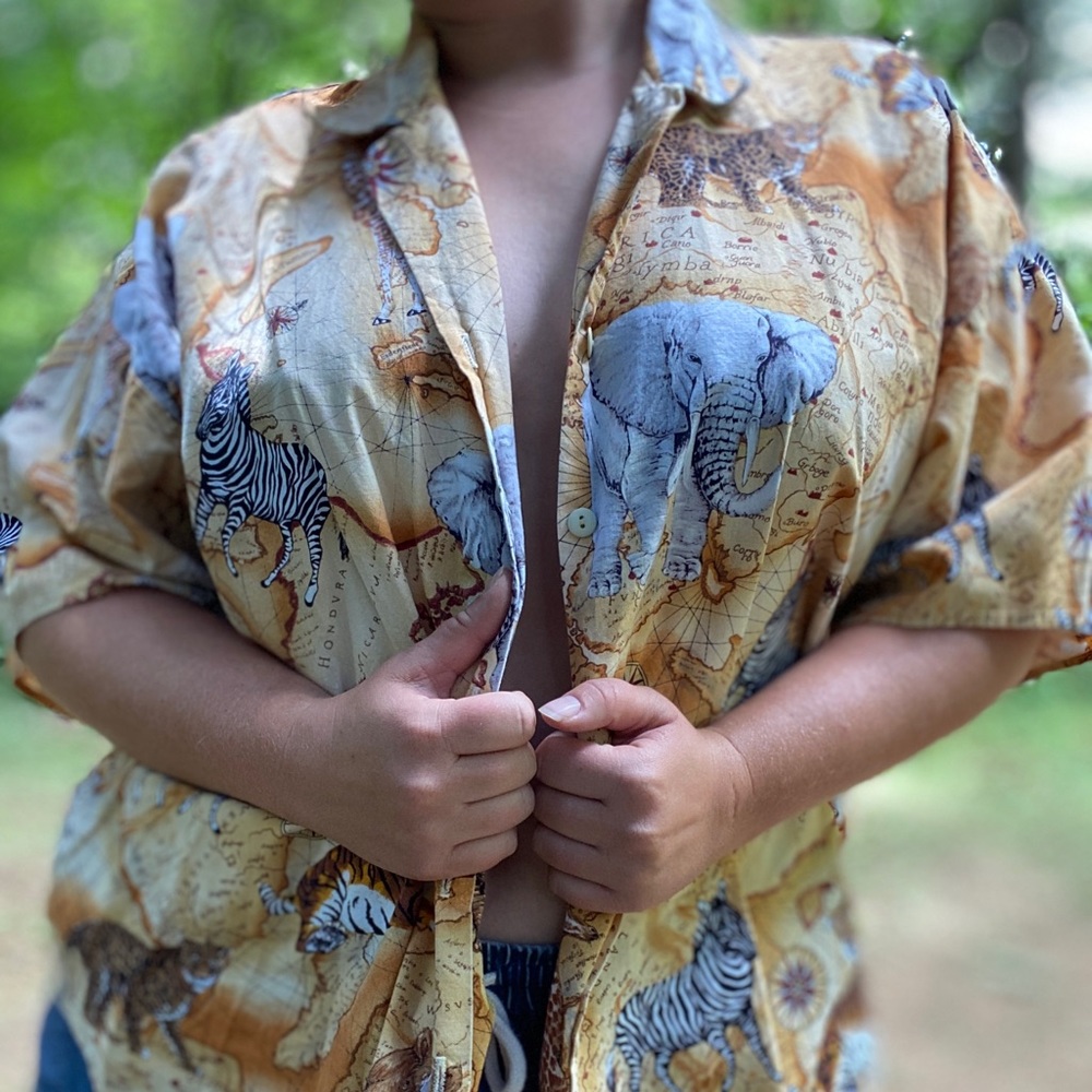 Vintage Caribou Short Sleeved Button Down